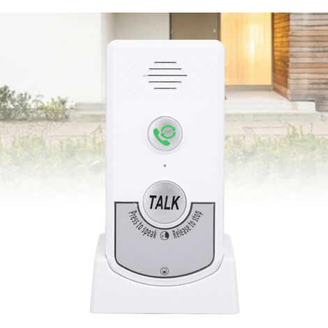 Interphone Visiophone Wireless 2 Voies Longue Portée 1000m ABS USB Rechargeable Batterie 2000mAh Double Base pour Maison Bureau Hôpital