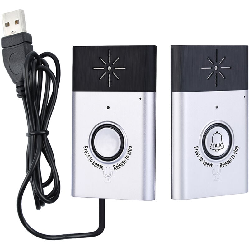 Lifcausal - Interphone vocal sans fil avec moniteur de conversation bidirectionnel et 1 bouton d'unité extérieure et 1 récepteur d'unité intérieure