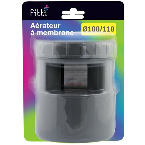 Interplast – Aérateur à membrane PVC évacuation 100/110mm – Raccord mâle pour réseaux d'évacuation – Prévention désamorçage siphons