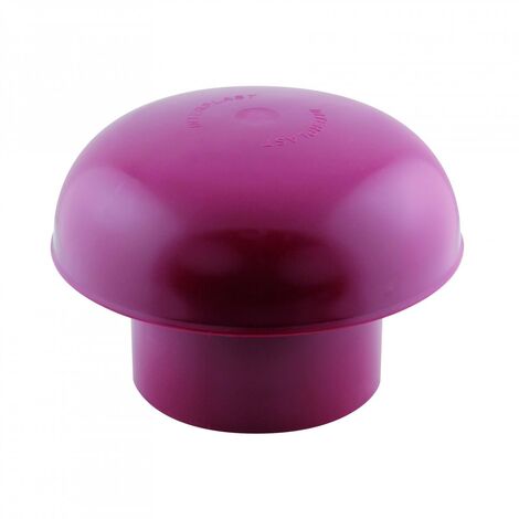 Interplast – Chapeau de ventilation Ø 100 mm – PVC rouge – Diamètre extérieur 105 mm – Pour ventilation canalisations