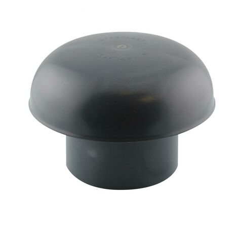 Interplast – Chapeau de ventilation Ø 80 mm – Finition métal gris ardoise – Moustiquaire intégrée pour ventilation efficace – Compatible canalisations 80 mm