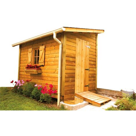 Interplast – Kit gouttière pour abri de jardin en bois – Raccord PVC pour toiture jusqu'à 3.88 ML – Fixation pour abris bois et métal