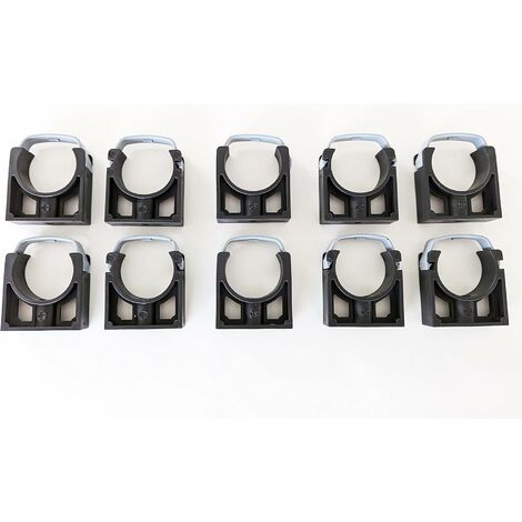 Interplast – Lot de 10 colliers de fixation tuyaux PVC 50mm – Clips en polypropylène NF – Longueur 5 cm pour installations plomberie