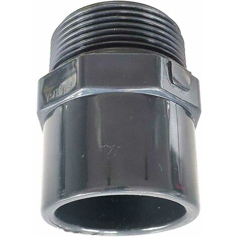 Interplast – Raccord d'évacuation PVC – Embout fileté ø 40 mm intérieur ou ø 50 mm extérieur – Filetage 1 1/2 pouce pour plomberie et irrigation