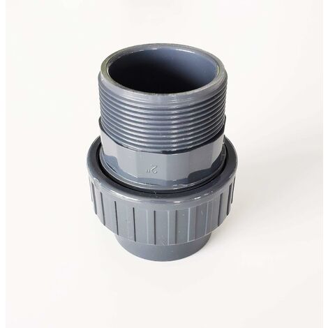 Interplast – Raccord union mixte 3 pièces PVC pression ø 50 mm intérieur à coller – Filetage 2 – Installation facile pour connexions durables