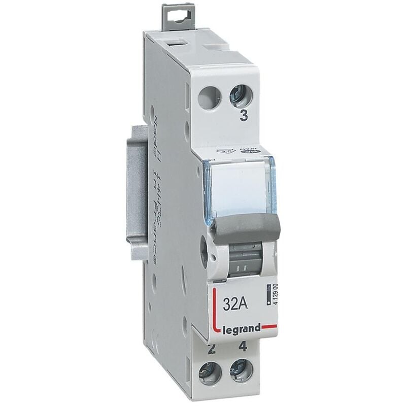 Interrupteur 2 positions 1 contact 32A 250V 1 module. Legrand 412900