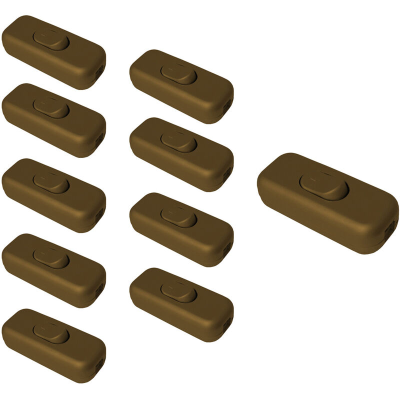 Zenitech - Lot de 10 interrupteurs 2A unipolaires - blanc