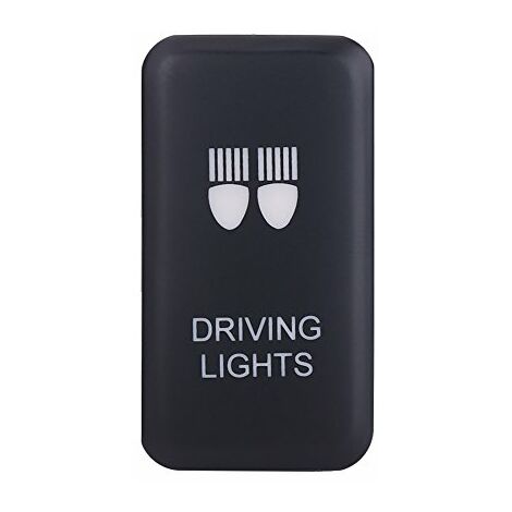 Interrupteur à Bascule 12V 0.5A Bleu Double Interrupteur avec Ligne 200mm Commutateur à LED Bouton-poussoir de Voiture(DRIVING LIGHTS)