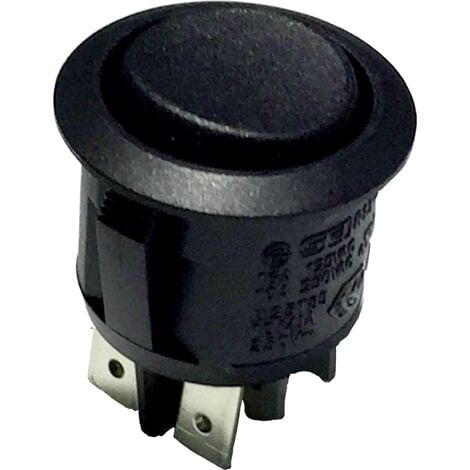 Interrupteur à bascule 250 V/AC 8 A 2 x On/Off/On R13-244D B/B permanent/0/permanent 1 pcs. S889971