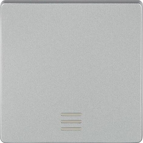 Interrupteur a bascule avec fenetre aluminium metallique, 55 mm x 55 mm Type de protection IP20/ 1 pc