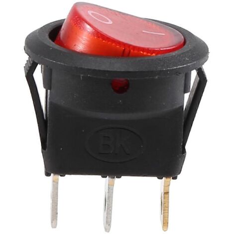 Interrupteur à bascule bipolaire ON OFF rouge 3 broches 220V--