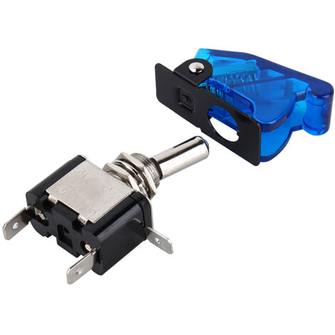 Interrupteur à bascule de lampe LED, métal ON OFF 16mm interrupteur à bascule de voiture bouton poussoir 3A 1NO1NC connexion pour Automobile