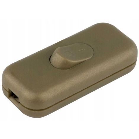 Interrupteur à bascule intermédiaire pour câble CLICK 1 pôle 2,5 A 250 V Or