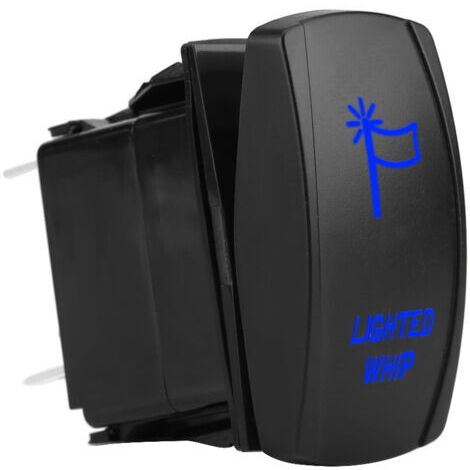 Interrupteur à bascule lumineux laser 5 broches, marche/arrêt, LED 12V-20A 24V-10A (bleu)