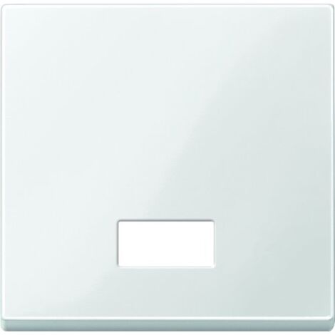 Interrupteur à bascule Merten avec fenêtre, System M blanc polaire brillant