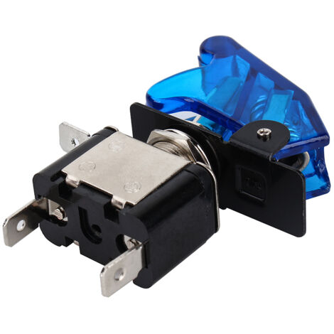 Interrupteur à bascule métallique 16mm 12V LED, 1 contact NO et 1 NC, bouton poussoir à maintien