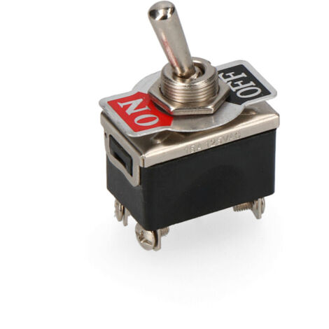 Interrupteur à bascule métallique bipolaire 10a 250v- emballé