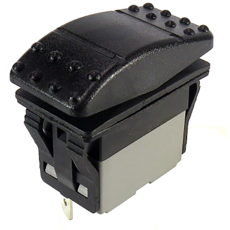 Rs Pro - Interrupteur à bascule Noir bipolaire On-Off-On lumineux IP67 ( Prix pour 1 )