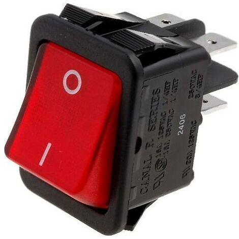 Interrupteur à bascule rouge 16a/250vac R2101c5gbr9nwc