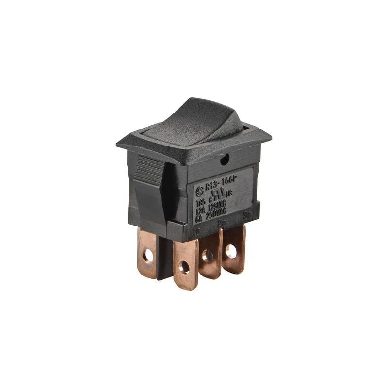 Tru Components - interrupteur à bascule TC-R13-166PB-02 1587819 250 v/ac 6 a 2 x on/on à accrochage 1 pc(s)