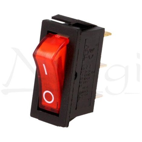 Interrupteur à bascule unipolaire rouge 15A Rsi1013c3c3rd Light Red Connecteurs 6.3mm Connecteurs 6.3mm