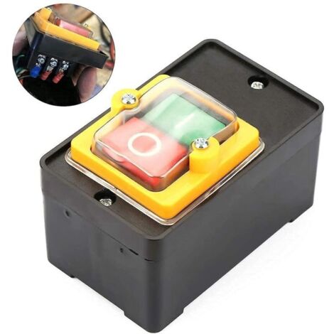 Interrupteur à bouton AC220V/380V interrupteur à bouton de commande d'alimentation étanche avec interrupteur à coque bouton de commande avec interrupteur de machine à coque inférieure