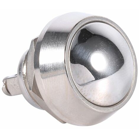 Interrupteur à bouton momentané, argent robuste 12mm momentané bascule dôme haut interrupteur à verrouillage étanche interrupteur à bouton poussoir en métal