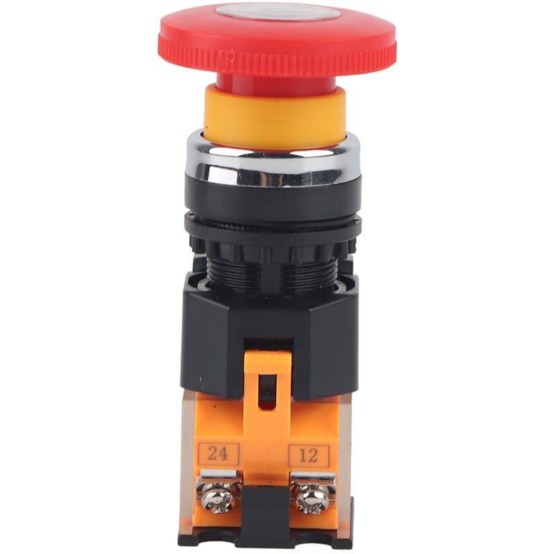 Interrupteur à Bouton-Poussoir d'Arrêt d'Urgence Champignon Rouge 22mm Avec Les Lettres Stop Démarreur Électromagnétique Contacteur Relais