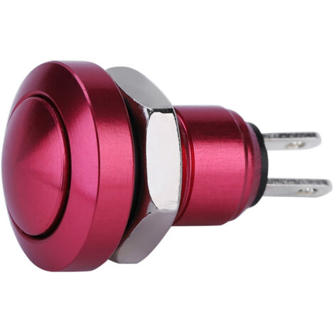 Interrupteur à bouton-poussoir momentané 24V 8mm étanche pour voiture, alliage zinc-aluminium