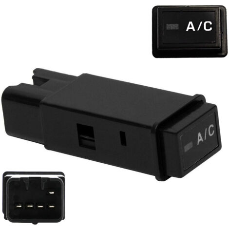 Interrupteur à bouton-poussoir pour système de climatisation automobile, compatible avec Toyota 951017 2911017304, en acier inoxydable