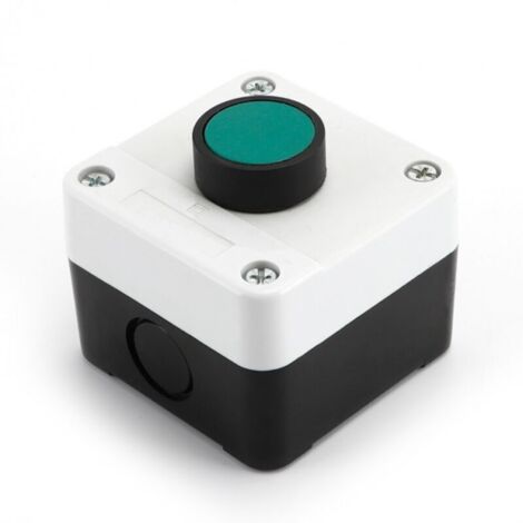 Interrupteur à bouton-poussoir vert résistant aux intempéries, boîtier de commande à bouton-poussoir unique, pour contrôler les contacteurs CA, les démarreurs électromagnétiques