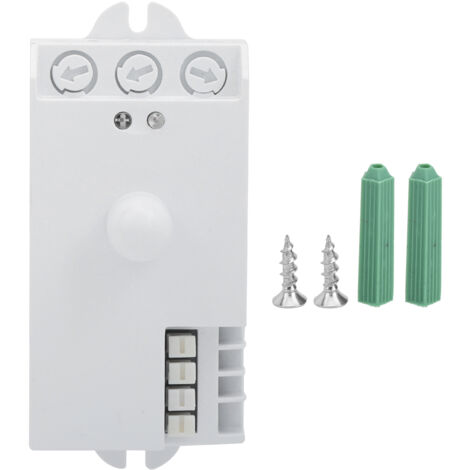 Interrupteur à Capteur Micro-ondes 5.8GHz TDL-1913 Blanc Pur, Accessoire Commande PVC AC85-250V
