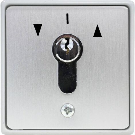 Interrupteur à clé 322120 en aluminium – Montage en saillie – Pour motorisation de portail – 3 clés fournies – Kaiser Nienhaus