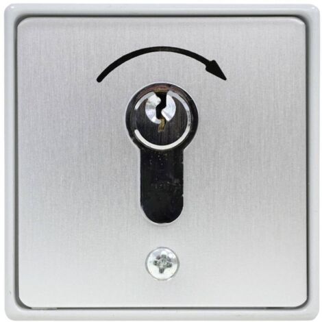 Interrupteur à clé 322700 pour motorisation de portail encastré – Aluminium coulé – Tension 230V – 3 clés fournies – Kaiser Nienhaus