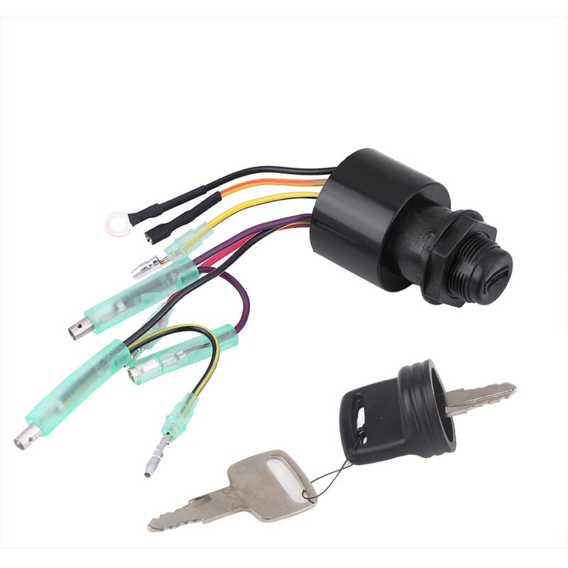 Jeffergarden Assemblage de commutateur de clé d'allumage de bateau pour boîtier de télécommande hors-bord Mercury 87-17009A5