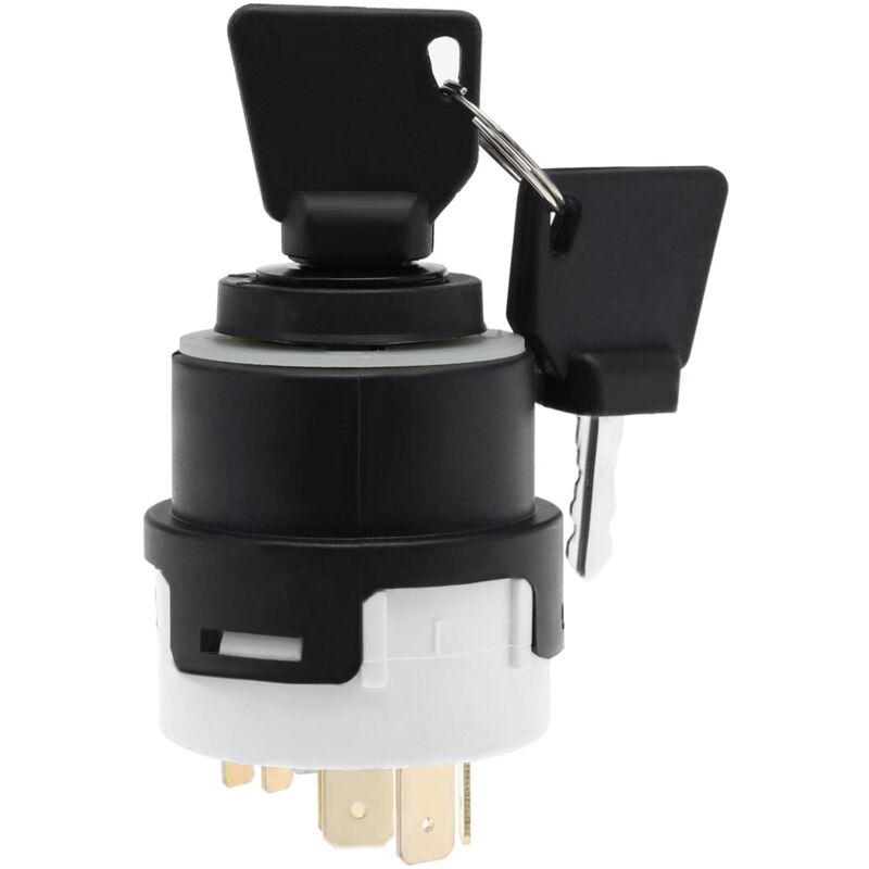 Interrupteur à Clé de Démarrage à 9 Broches avec 2 Clés 701/80184 50988 85804674 Compatible avec jcb