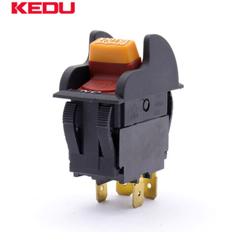 Interrupteur à clé KDO HY18 compatible avec l'interrupteur à bouton-poussoir de verrouillage d'outil électrique CB-8 et l'interrupteur à bascule d'équipement électrique.