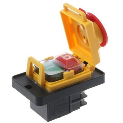 Interrupteur à clé KEDU HY7 pour scie circulaire autobloquante, 12 A / 20 A / 250 V, outil électrique, équipement industriel
