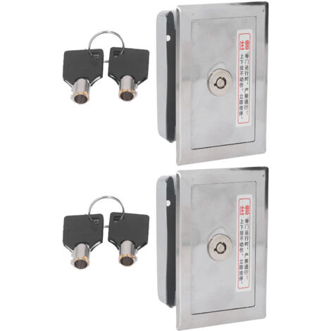 Interrupteur à clé universel en inox 2 pièces avec jeu de clés - Pour portes de garage et volet roulant