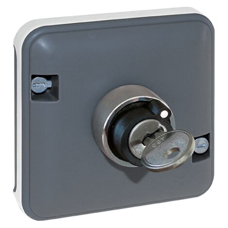 Interrupteur à clef - composable gris IP55 - OXXO 2 positions