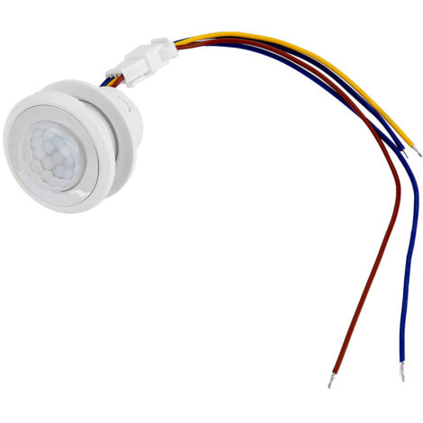 Interrupteur à Détection de Mouvement Infrarouge Automatique avec LED, 1-40W, 45x40mm, Modèle HW08F