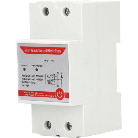 Interrupteur à Distance WiFi Bluetooth pour Pompe et Lumière, Relais Télécommande sans Fil AC220V 63A