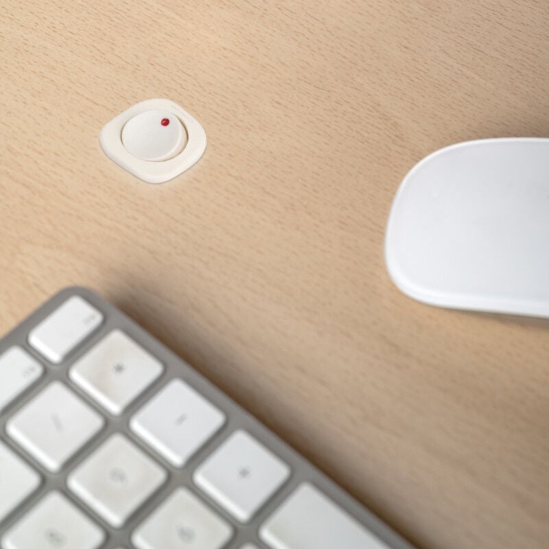 Emuca - 5062015 Lot de 10 interrupteurs à encastrer D21x21, Plastique, Blanc