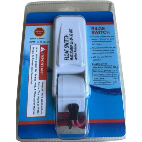 Interrupteur à flotteur automatique pour pompe de cale de bateau 12 V 24 V pour pompe de cale