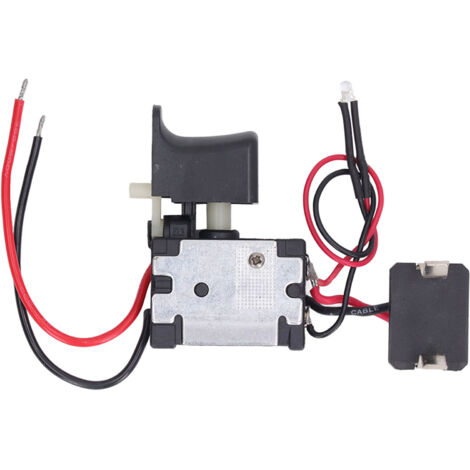 Interrupteur à gâchette avec variateur de vitesse et éclairage LED pour perceuse sans fil 7.2V-24V, compatible clé à choc et outils à batterie lithium