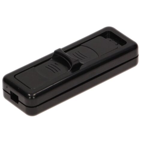 Interrupteur à glissière unipolaire traversant ou en bout de pôle 2,5 A/250 V noir WS-1P/noir