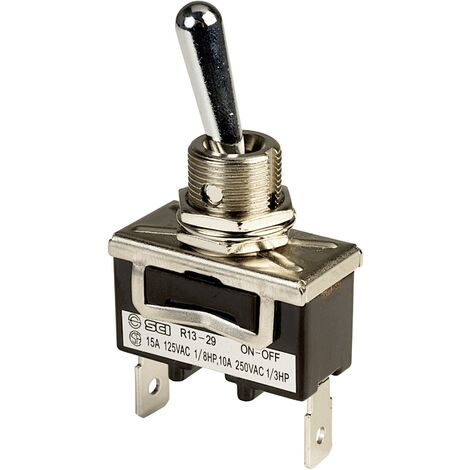 Interrupteur à levier 1 x Off/On SCI R13-29A-01A-HWH 250 V/AC 10 A à accrochage 1 pc(s) Y717211