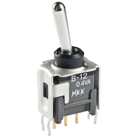 Interrupteur à levier 1 x On/On NKK Switches B12AH 28 V/DC 0.1 A à accrochage 1 pc(s) D75148