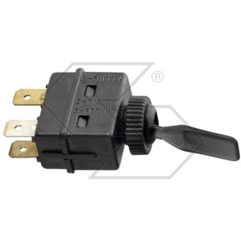 Interrupteur à levier long non lumineux pour tracteur agricole couleur noire