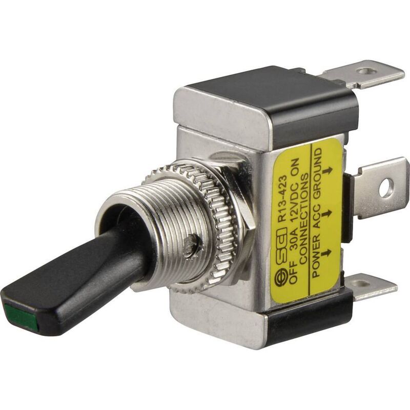 Interrupteur à Levier Restagraf – ø 12,5 Mm, 12V 20A, 2 Broches, Neuf